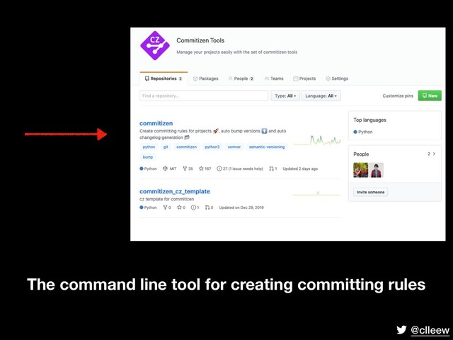 @clleew
The command line tool for creating committing rules
