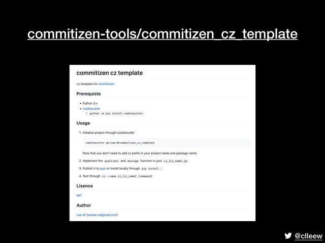 @clleew
commitizen-tools/commitizen_cz_template
