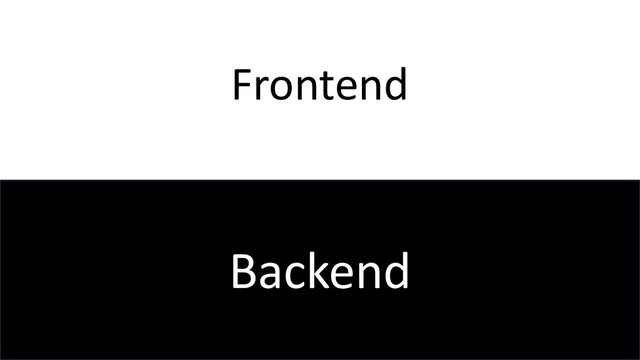 Backend
Frontend
