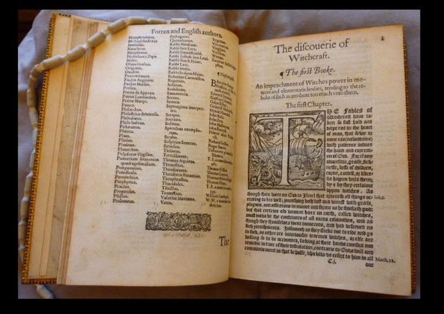 1584 Reginald Scot, Discoverie of Witchcraft, Λονδίνο
