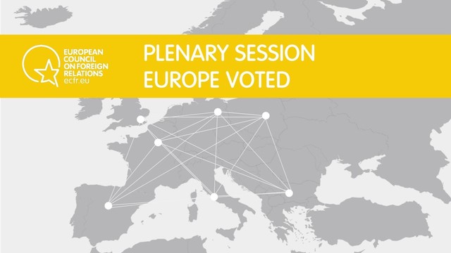 PLENARY SESSION
EUROPE VOTED
