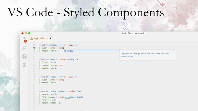 VS Code - Styled Components
