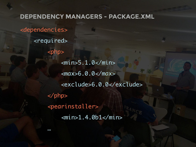 DEPENDENCY MANAGERS - PACKAGE.XML



5.1.0
6.0.0
6.0.0


1.4.0b1
…

