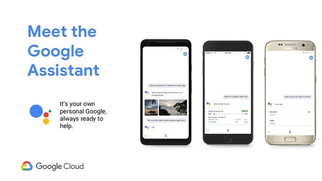 Meet the
Google
Assistant
It’s your own
personal Google,
always ready to
help.
