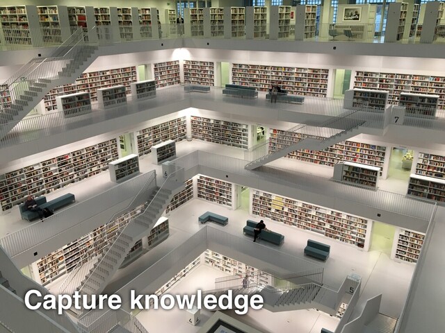 Capture knowledge
