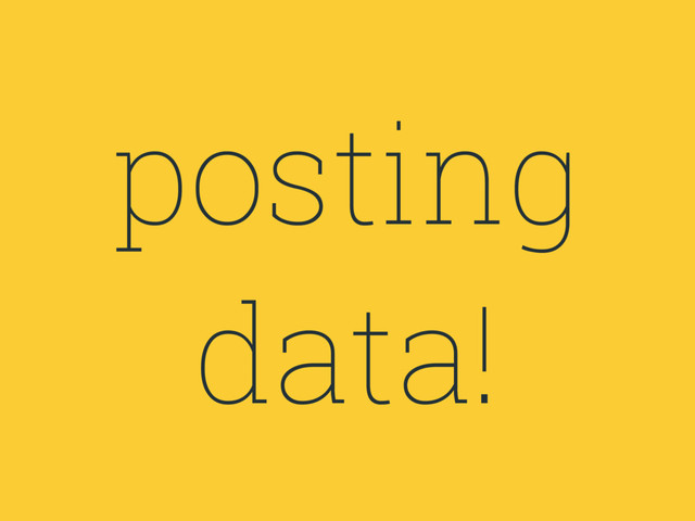 posting
data!
