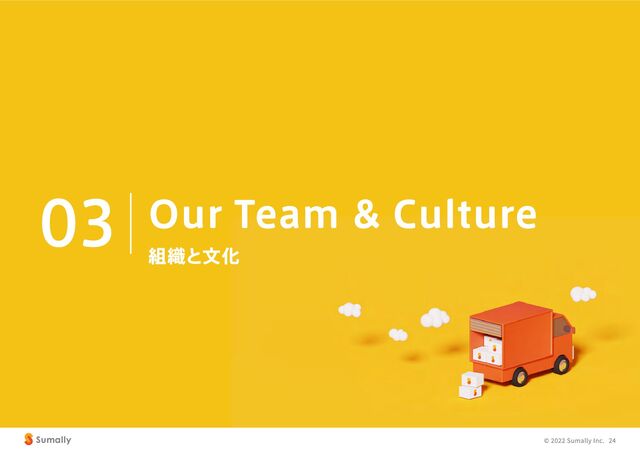 03 Our Team & Culture
組織と文化
© 2022 Sumally Inc. 24
