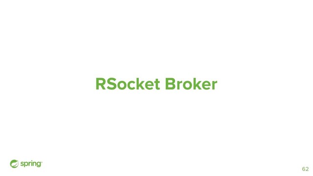 RSocket Broker
62
