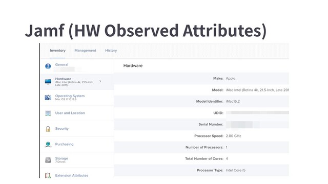 Jamf (HW Observed Attributes)

