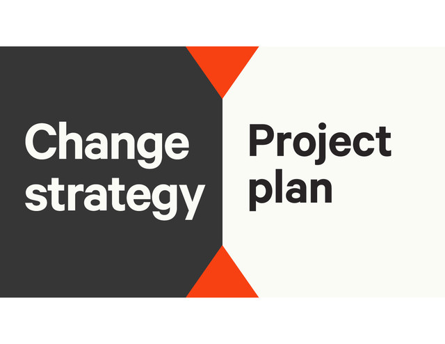 Project
plan
Change
strategy
