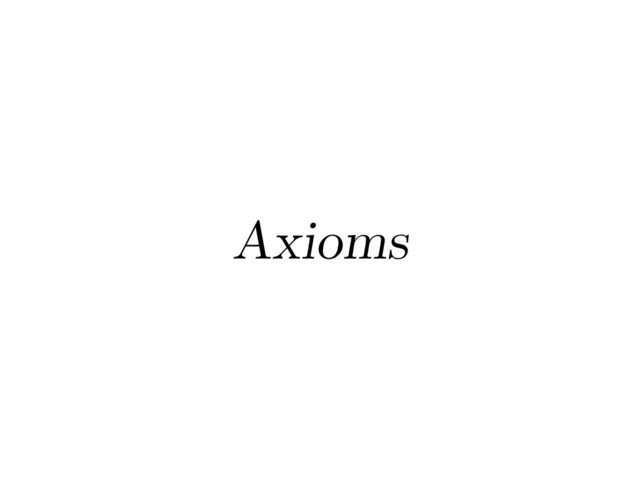 Axioms
