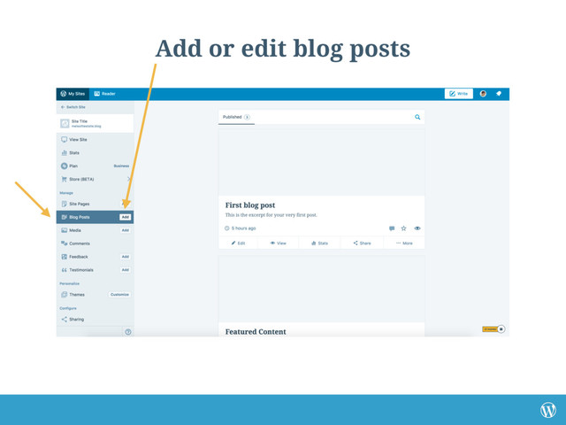 Add or edit blog posts
