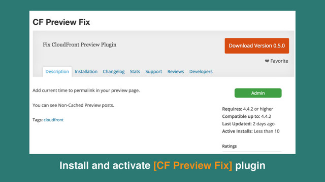 Install and activate [CF Preview Fix] plugin
