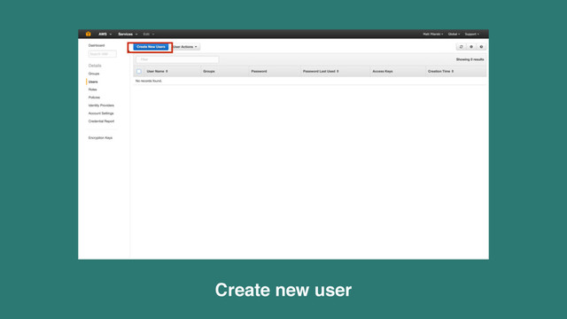 Create new user
