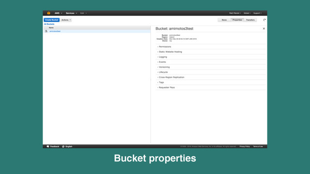 Bucket properties
