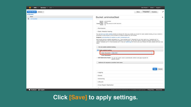 Click [Save] to apply settings.
