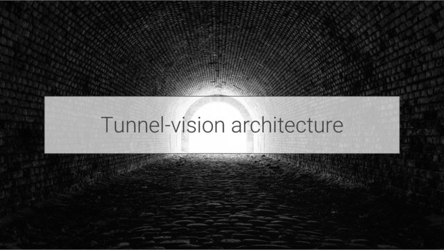 Tunnel-vision architecture
