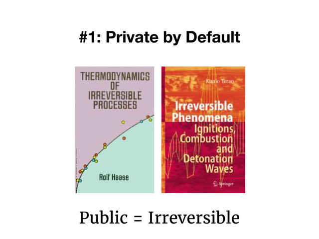 Public = Irreversible
