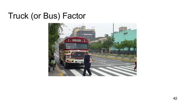 Truck (or Bus) Factor
42
