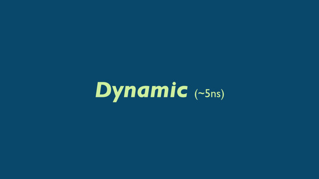 Dynamic (~5ns)
