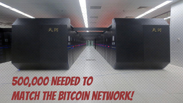 500,000 Needed to
match the Bitcoin network!

