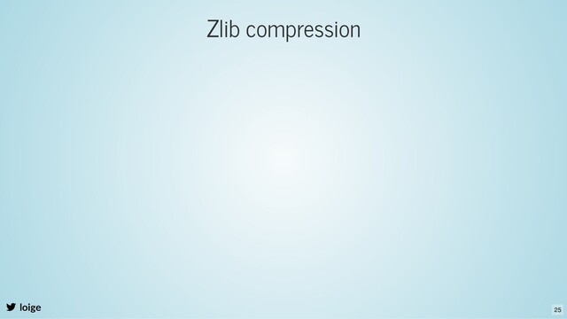 Zlib compression
loige 25
