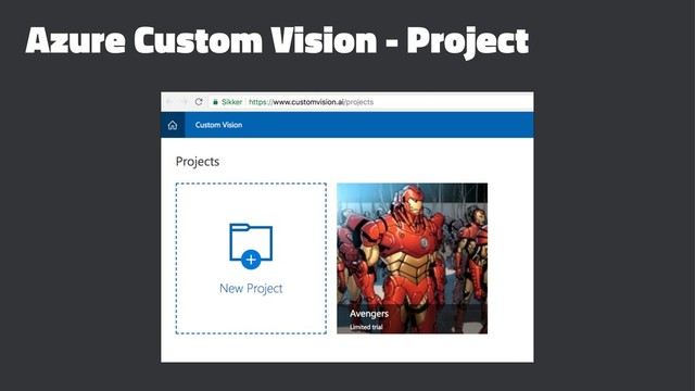 Azure Custom Vision - Project
