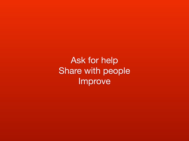 Ask for help
Share with people
Improve
