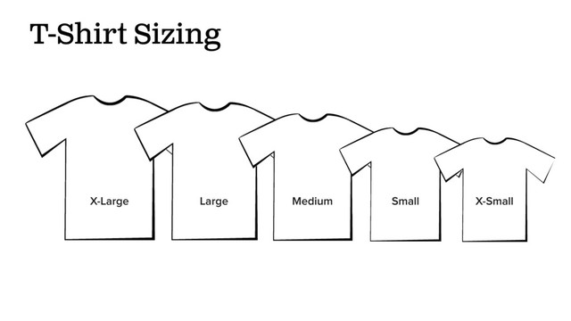 T-Shirt Sizing
X-Large Large Medium Small X-Small
