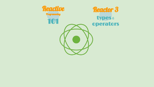 101
Reactive
Programming
types &
operators
Reactor 3
