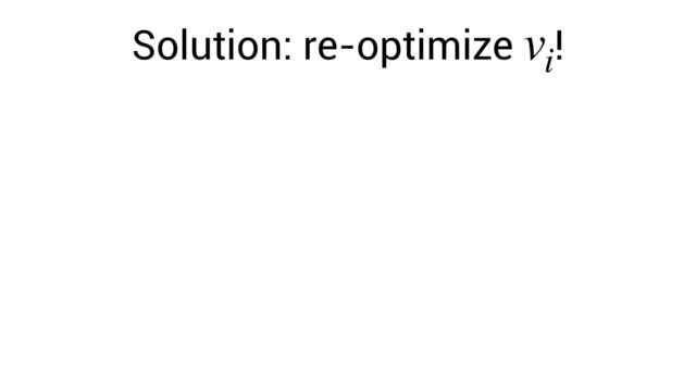 Solution: re-optimize !
vi
