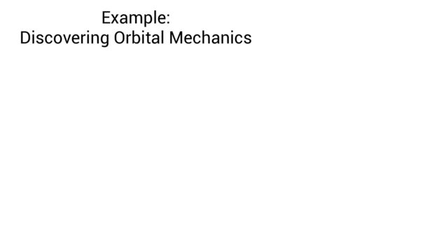 Example:
 
Discovering Orbital Mechanics
