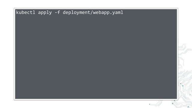 kubectl apply -f deployment/webapp.yaml
