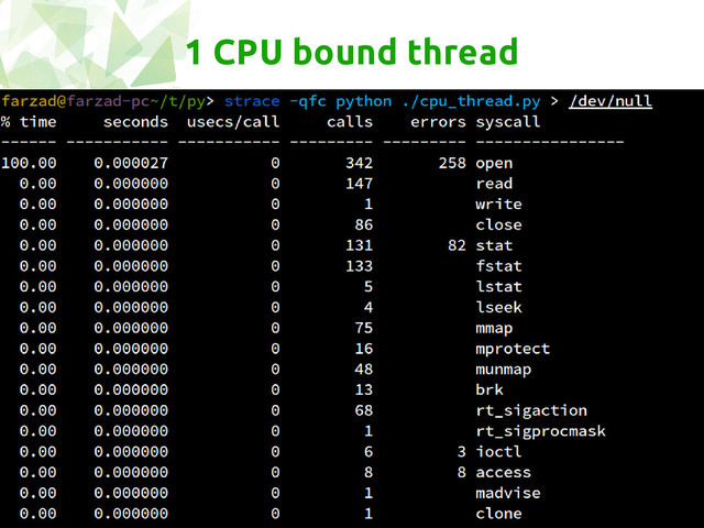 1 CPU bound thread
