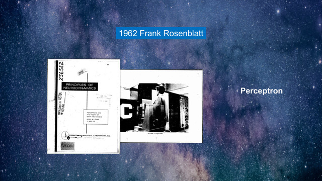 1962 Frank Rosenblatt
Perceptron
