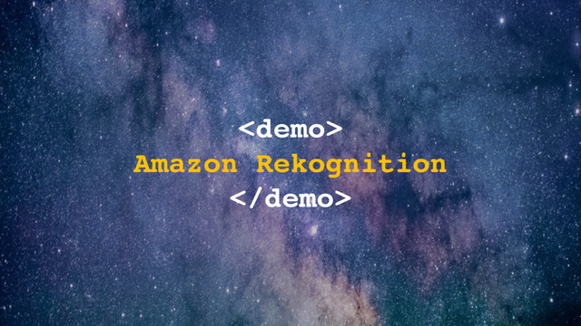 
Amazon Rekognition

