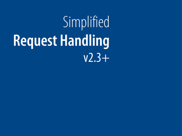 Bernhard Schussek @webmozart 21/89
Simplified
Request Handling
v2.3+
