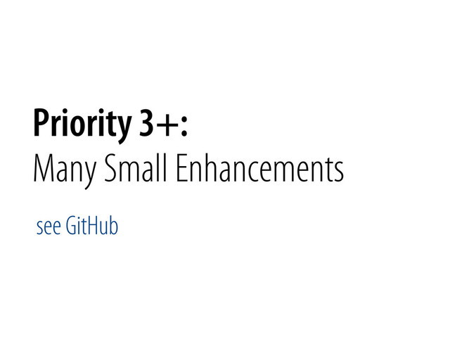 Bernhard Schussek @webmozart 74/89
Priority 3+:
Many Small Enhancements
see GitHub
