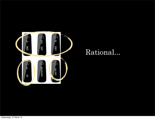 Rational...
Wednesday, 27 March 13

