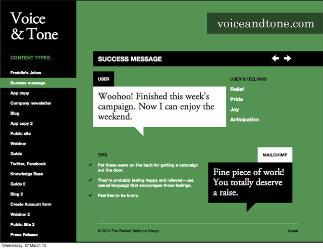 voiceandtone.com
Wednesday, 27 March 13
