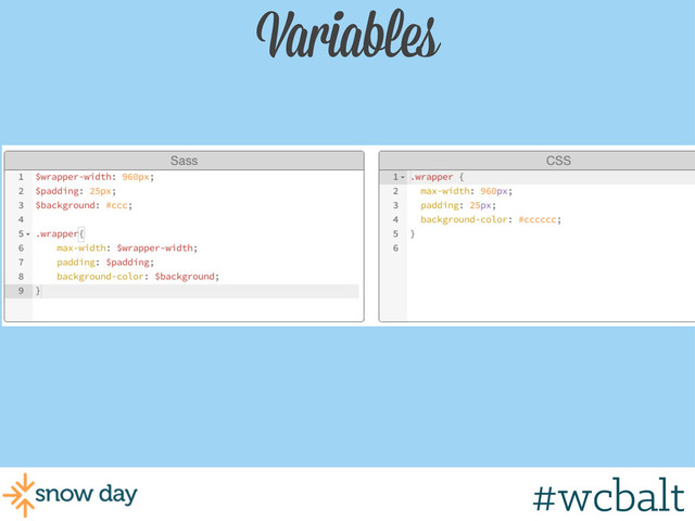 Variables
#wcgr
#wcbalt
