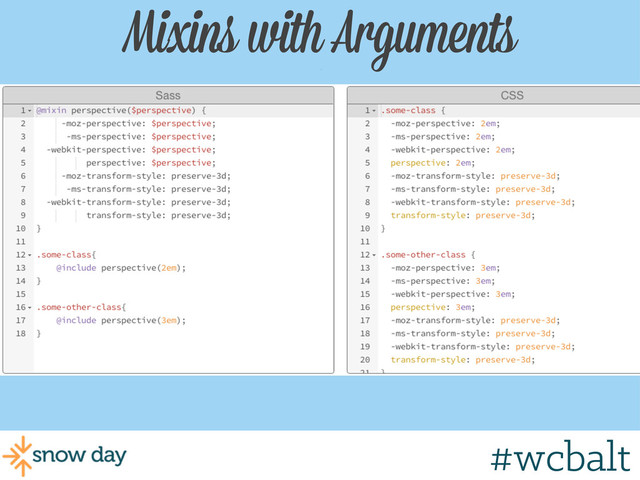 Mixins with Arguments
w/
#wcbalt
