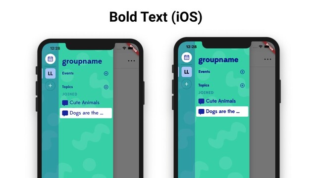 Bold Text (iOS)
