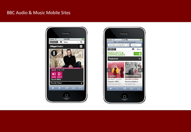 BBC Audio & Music Mobile Sites
