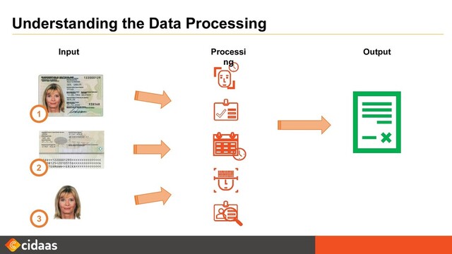 Understanding the Data Processing
1
2
3
Input Processi
ng
Output
