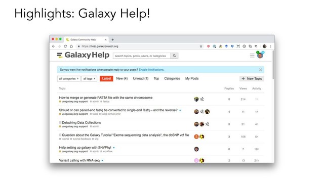 Highlights: Galaxy Help!
