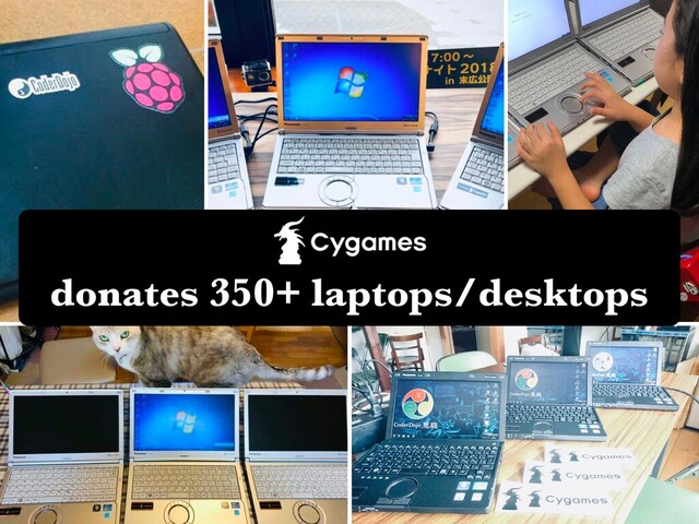 donates 350+ laptops/desktops
