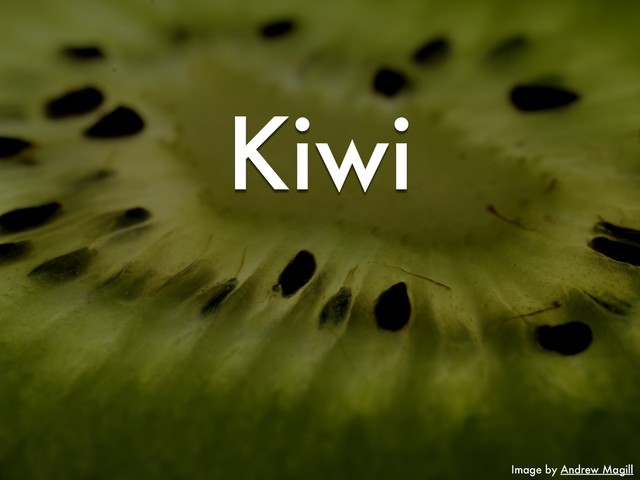 Image by Andrew Magill
Kiwi
