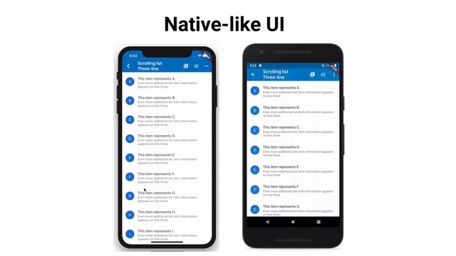 Native-like UI
