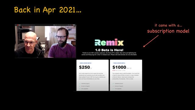 Back in Apr 2021…
it came with a… 

subscription model

